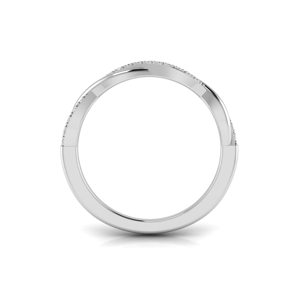 Near Colorless Lab Diamond Twisted Vine Wedding Band