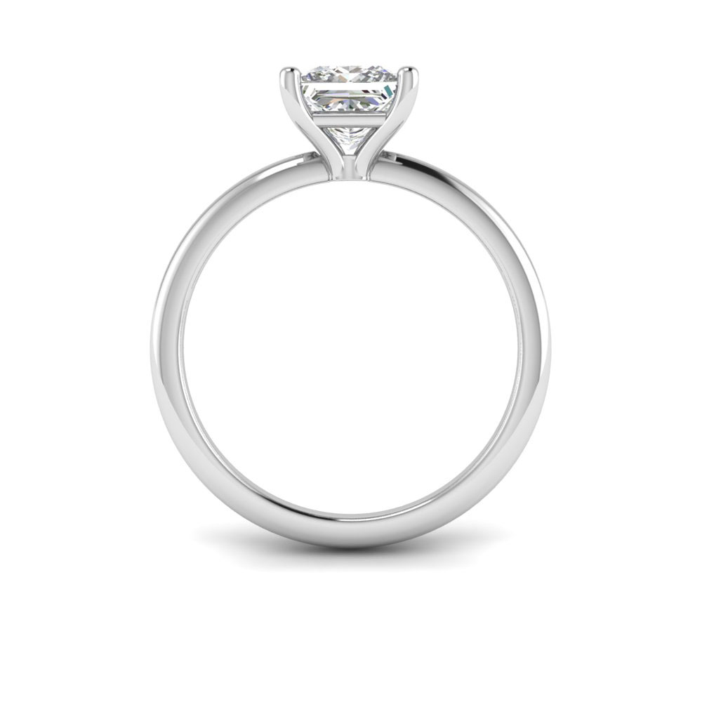 .75 Ct Princess Near Colorless Lab Diamond Solitaire Engagement Ring
