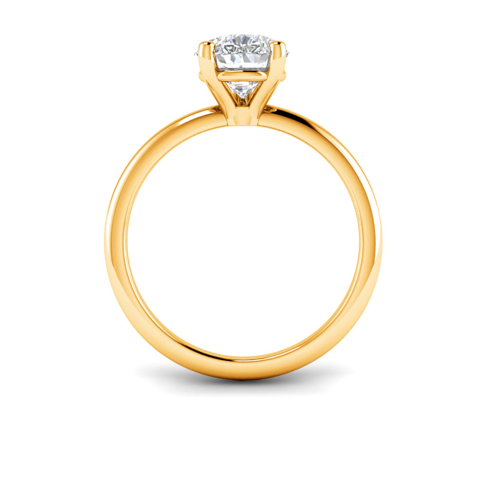 5 Ct Pear Colorless Lab Diamond Solitaire Engagement Ring