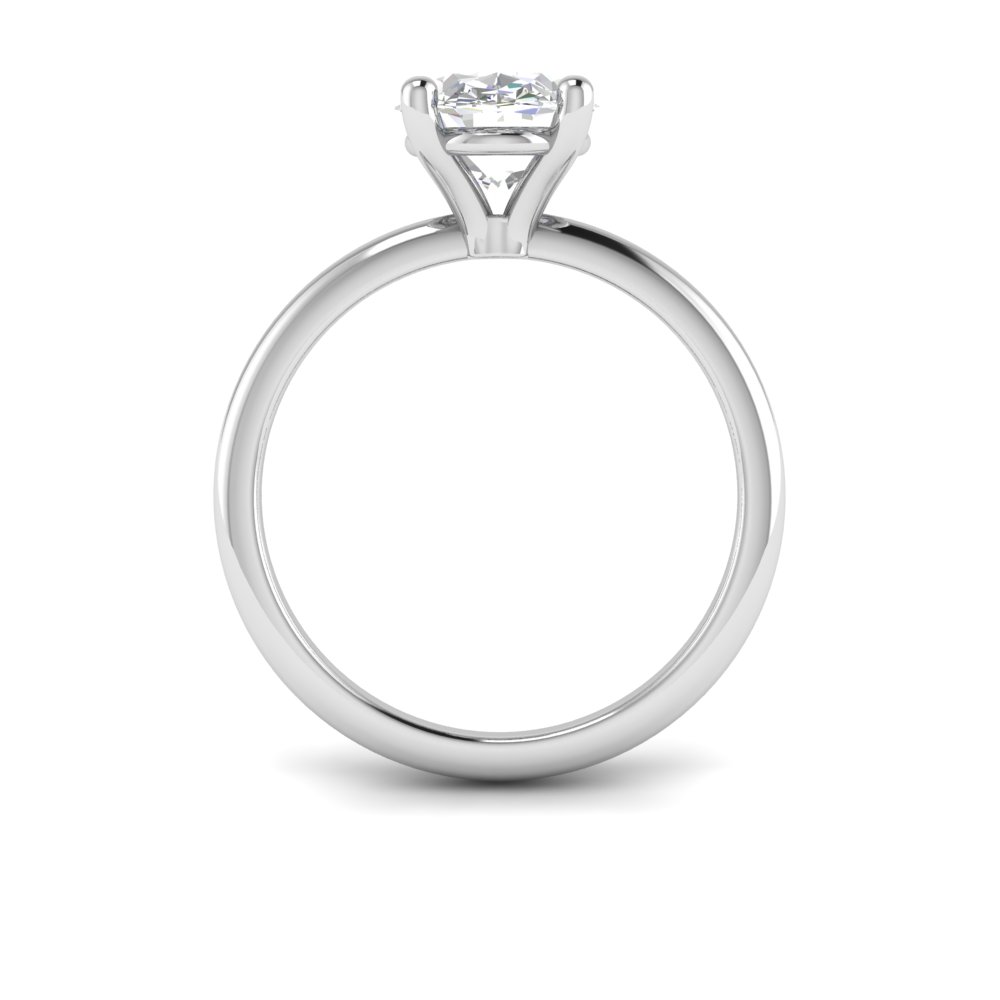.75 Ct Oval Near Colorless Lab Diamond Solitaire Engagement Ring