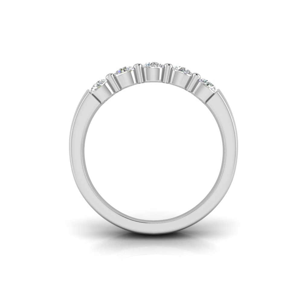 1.50 Ctw Colorless Moissanite Double Row Band