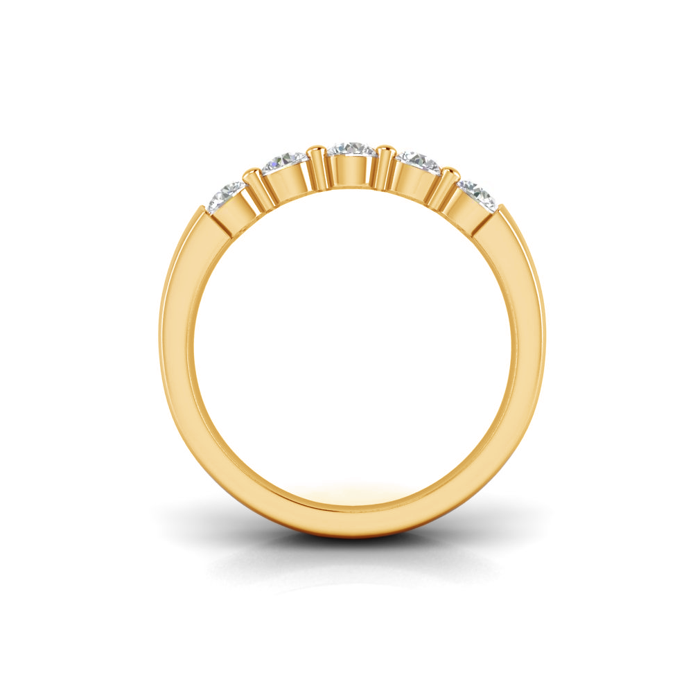 1.50 Ctw Colorless Moissanite Double Row Band