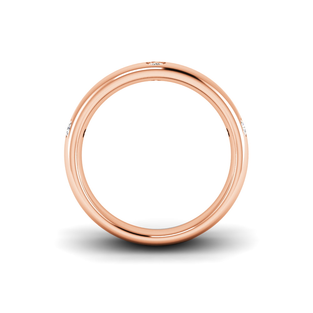 Inlay Colorless Moissanite Classic Wedding Ring