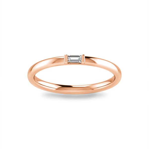 Single Baguette Near Colorless Lab Diamond Band