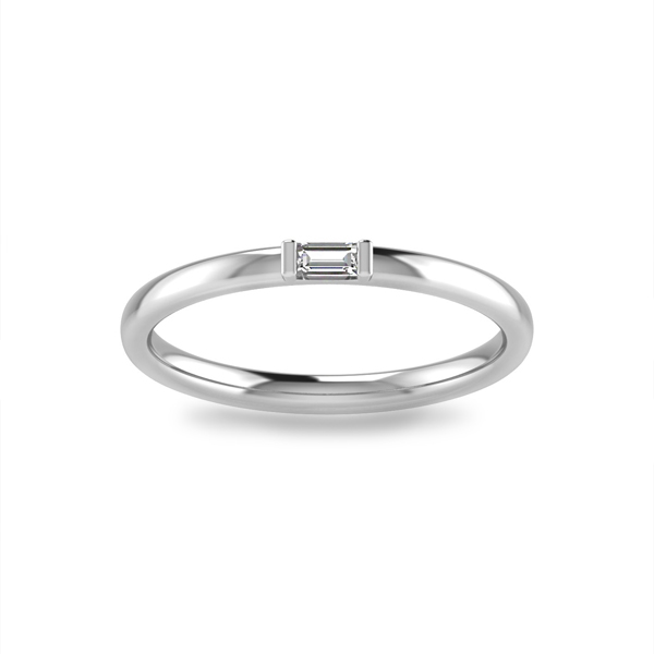 Single Baguette Near Colorless Lab Diamond Band