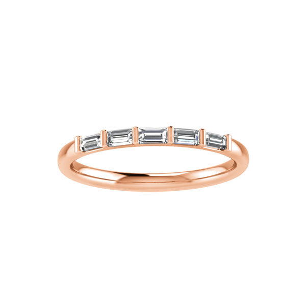 Baguette Near Colorless Lab Diamond Stackable Band