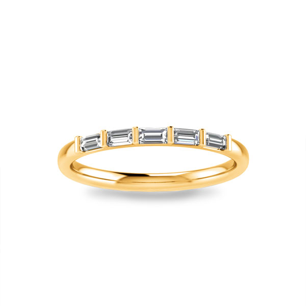 Baguette Near Colorless Lab Diamond Stackable Band