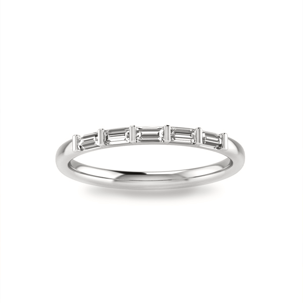 Baguette Near Colorless Lab Diamond Stackable Band