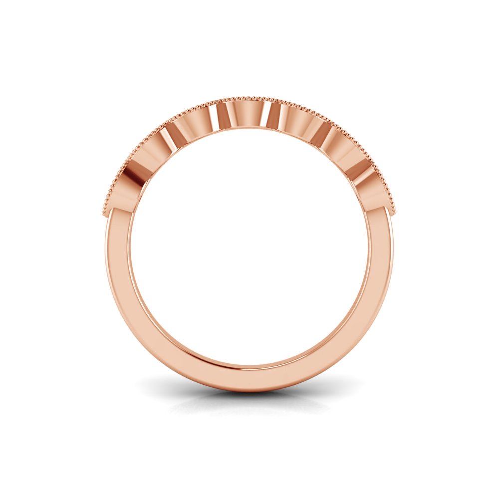 .15 Ctw Colorless Moissanite Infinity Milgrain Stackable Band