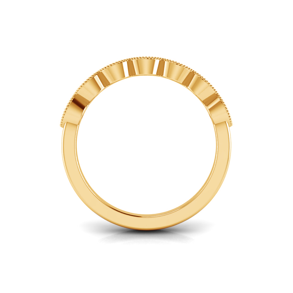 .15 Ctw Colorless Moissanite Infinity Milgrain Stackable Band