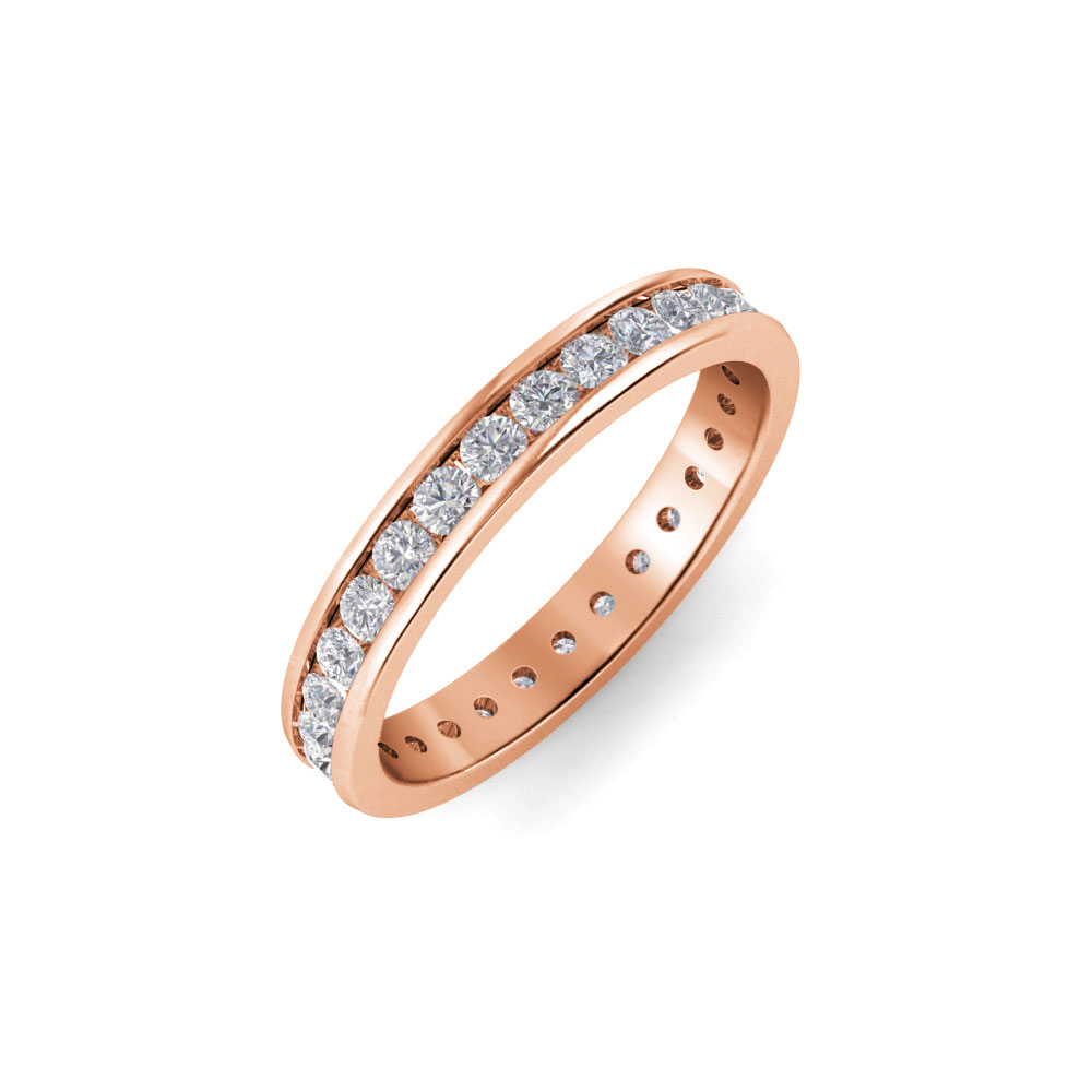 1 Ctw Colorless Moissanite Channel Set Eternity Ring