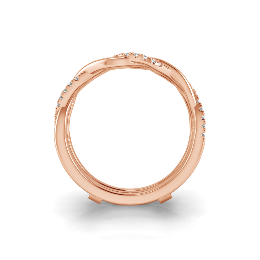 Near Colorless Lab Diamond Twist Vine Pavé Band Jacket