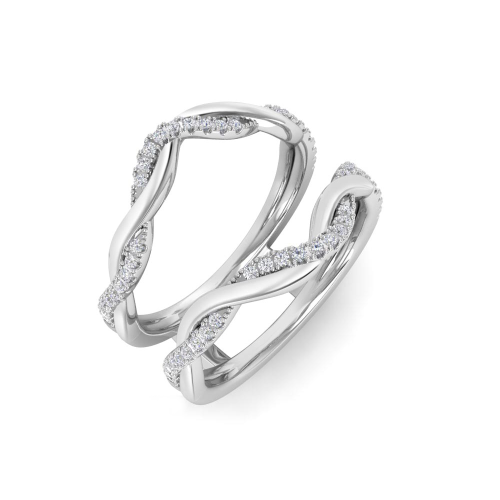 Near Colorless Lab Diamond Twist Vine Pavé Band Jacket