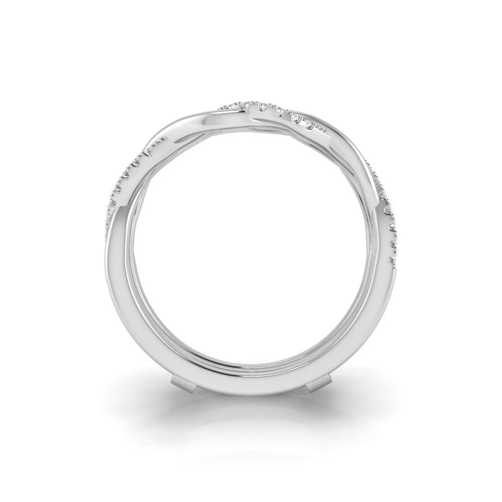 Near Colorless Lab Diamond Twist Vine Pavé Band Jacket