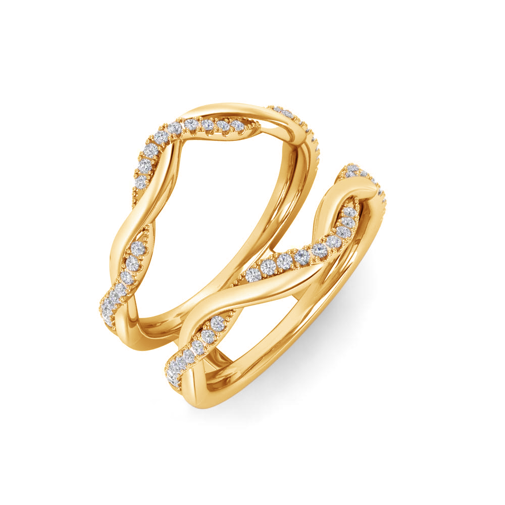 Near Colorless Lab Diamond Twist Vine Pavé Band Jacket