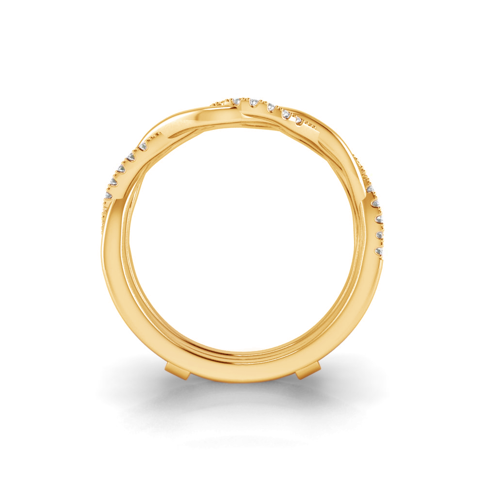 Near Colorless Lab Diamond Twist Vine Pavé Band Jacket