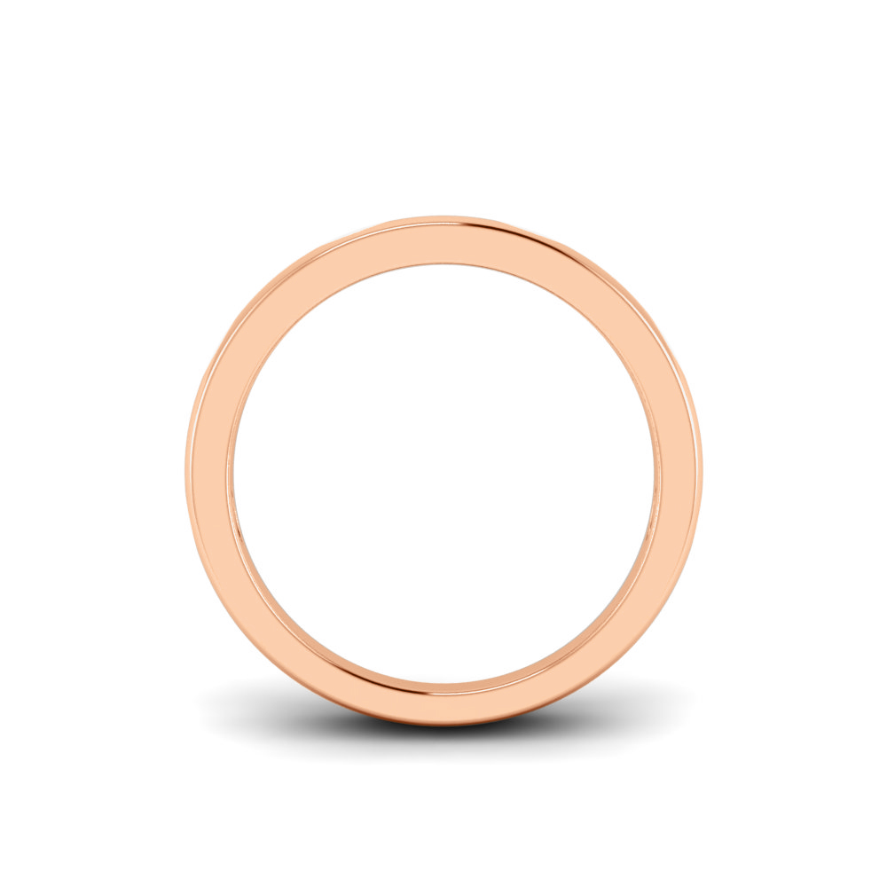 Inlay Marquise Near Colorless Lab Diamond  Classic Wedding Band