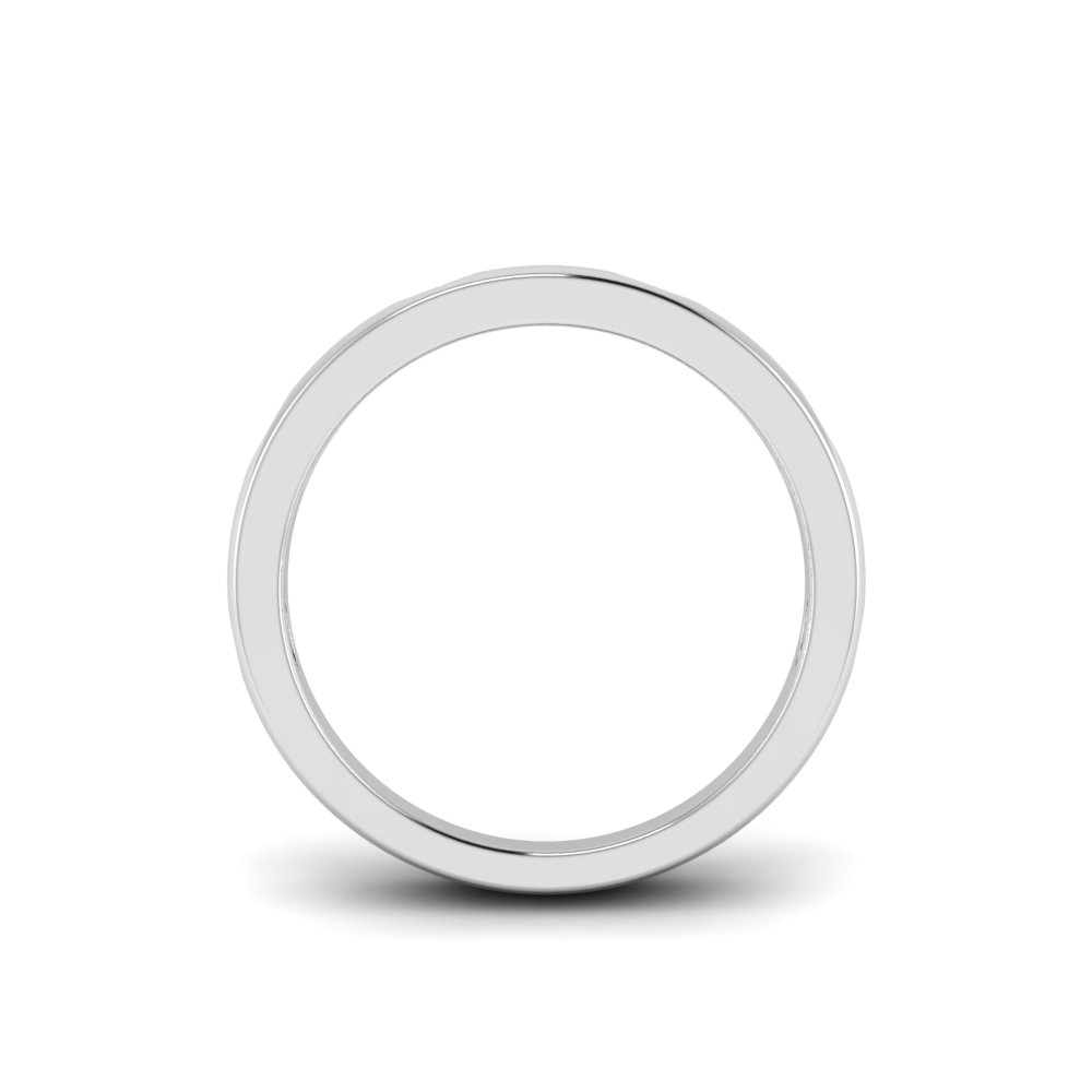 Inlay Marquise Colorless Lab Diamond Classic Wedding Band