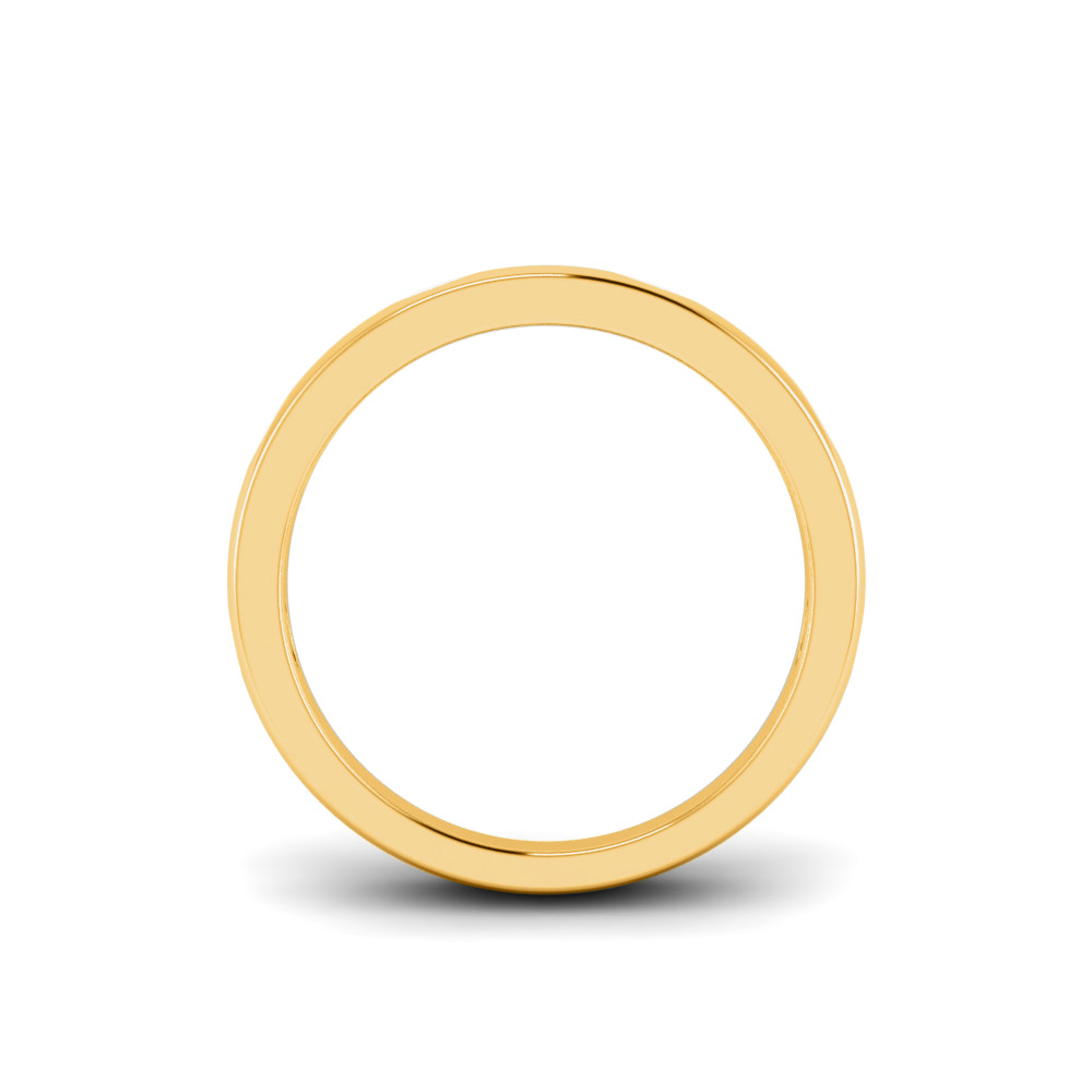 Inlay Marquise Colorless Moissanite Classic Wedding Band