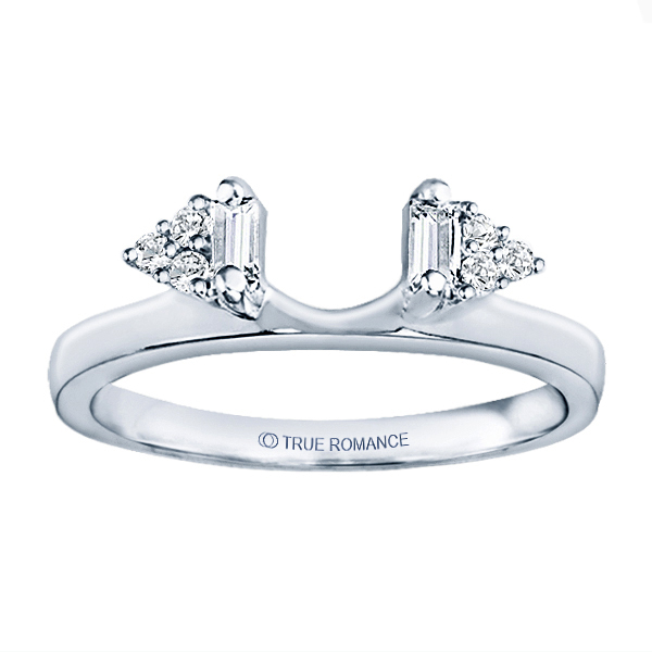 14K White Gold Solitaire Ring Wrap Enhancer RW147 E
