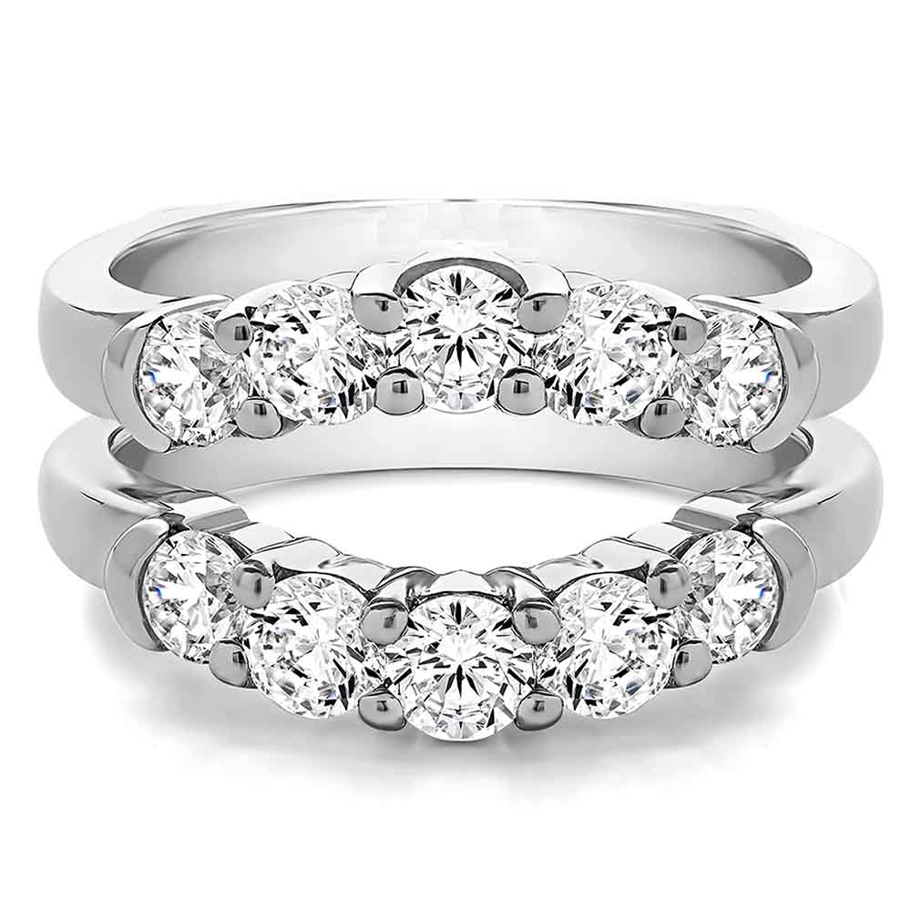 14K White Gold Ring Guard RG351/N